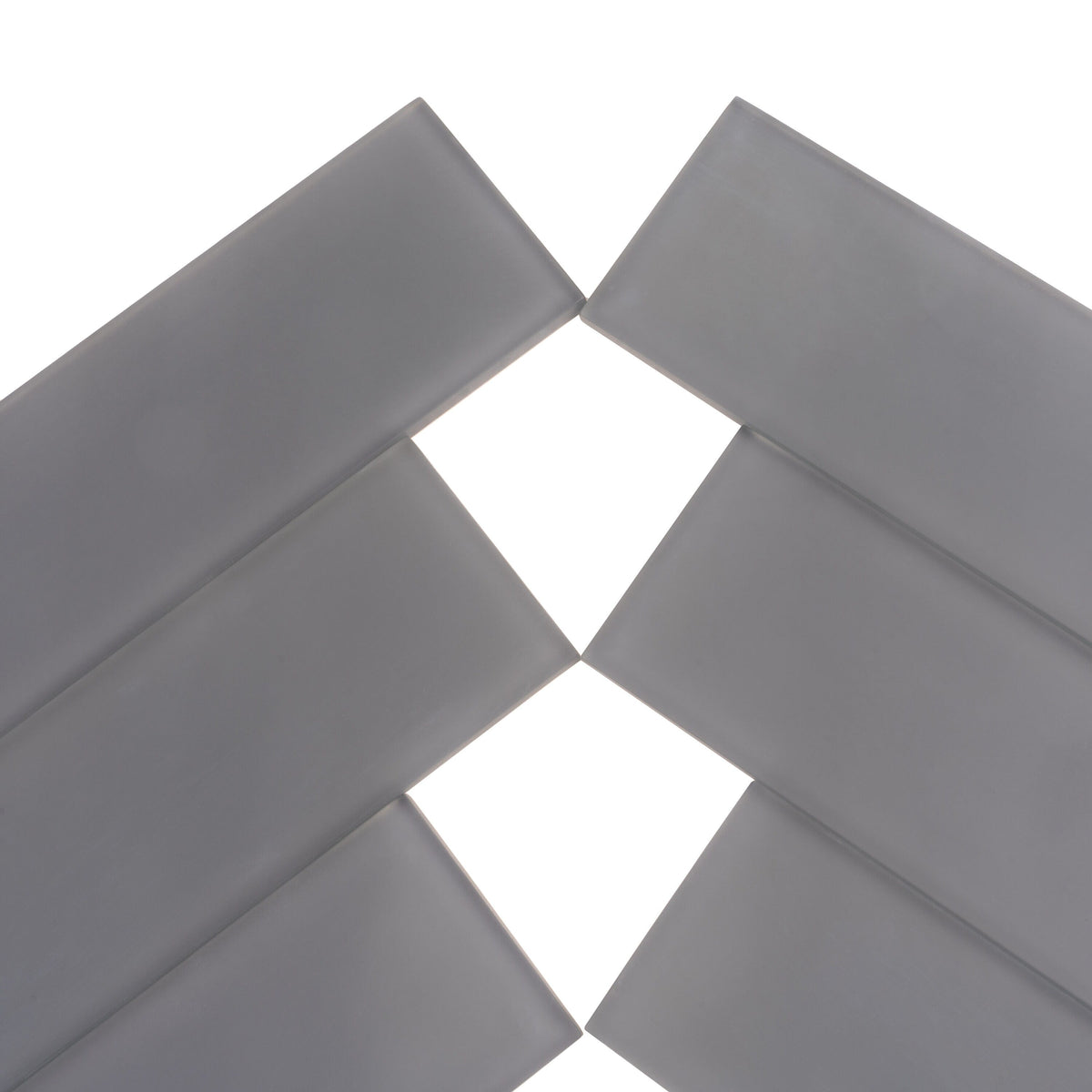 Apollo Tile (Sample) Wall Tile Ash Gray 3-in x 12-in Matte Glass Subway Wall Tile