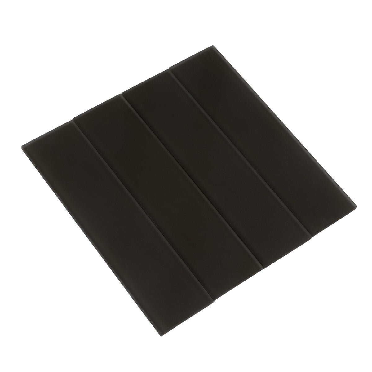 Apollo Tile (Sample) Wall Tile Dark Gray 3-in x 12-in Matte Glass Subway Wall Tile