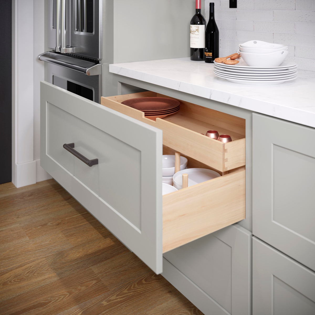 allen + roth Aveley 15-in W x 30.125-in H x 12-in D Linen Wall Fully Assembled Cabinet (Flat Panel Shaker Door Style)