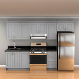 Hugo&Borg Charlesberg 15-in W x 34.5-in H x 25-in D Gray 2-Drawer Base Fully Assembled Cabinet