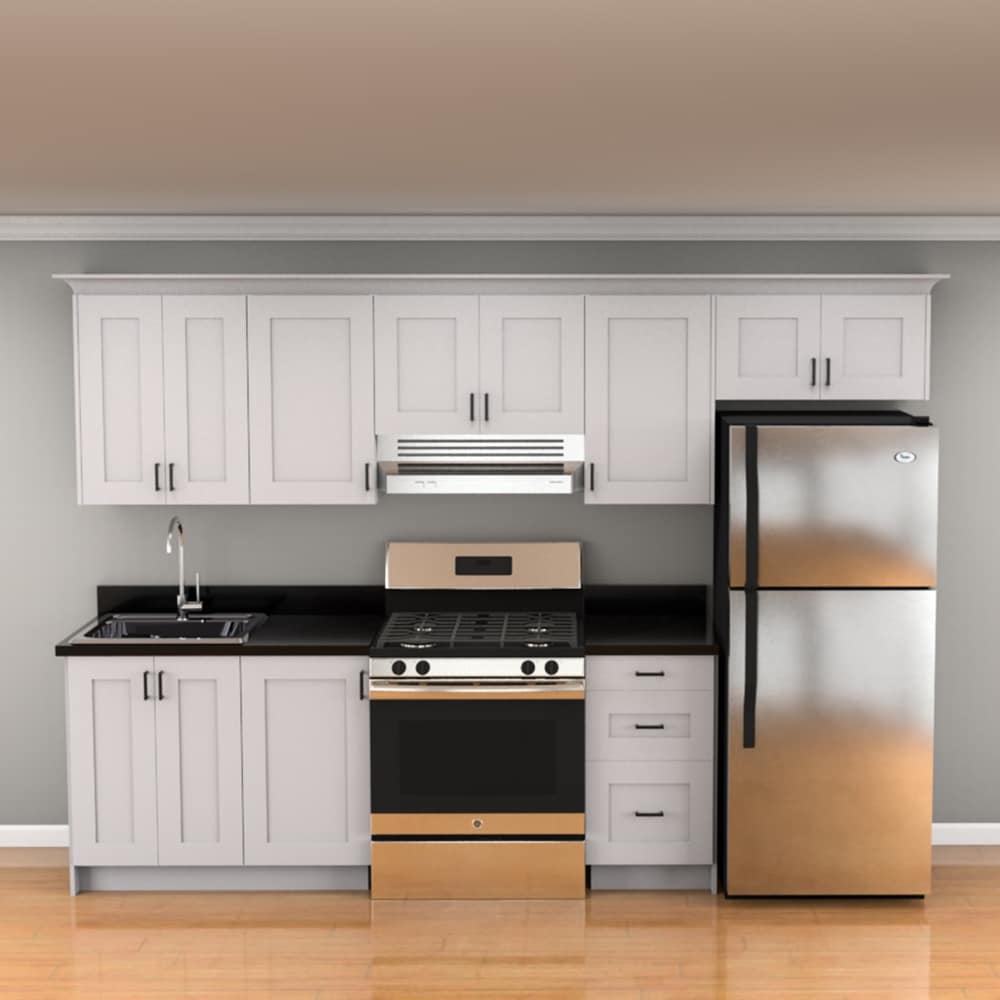 Hugo&Borg Jolie 15-in W x 34.5-in H x 25-in D Warm White 4-Drawer Base Fully Assembled Cabinet