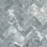 Satori Cielo Sterling 11-in x 11-in Honed Natural Marble Herringbone Mosaic Floor and Wall Tile (0.893-sq ft per Piece)