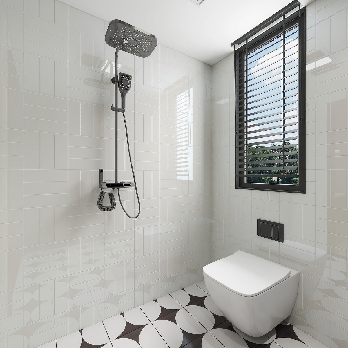 Giorbello Classic Premium Light Gray 3-in x 9-in Glossy Glass Subway Wall Tile (5-sq. ft/ Carton)