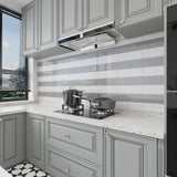 Giorbello Classic Premium True Gray 4-in x 12-in Glossy Glass Subway Wall Tile (5-sq. ft/ Carton)