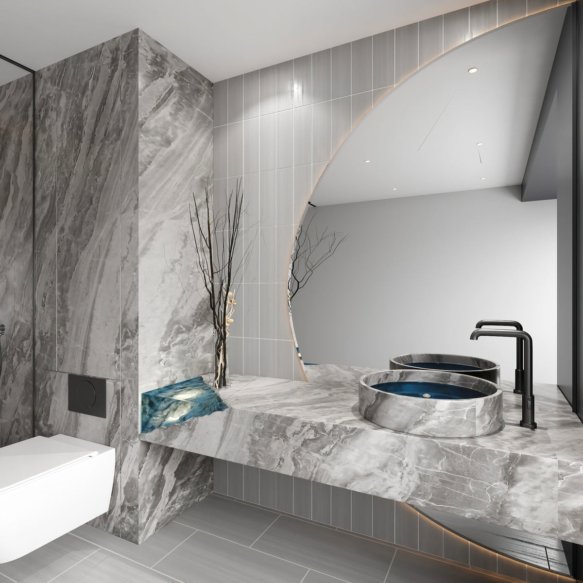 Giorbello Spazio Lazer Gray 4-in x 12-in Matte Porcelain Floor and Wall Tile (8-sq. ft/ Carton)