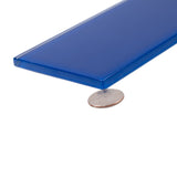 Apollo Tile (Sample) Wall Tile Royal Blue 4-in x 4-in Glossy Glass Brick Subway Wall Tile