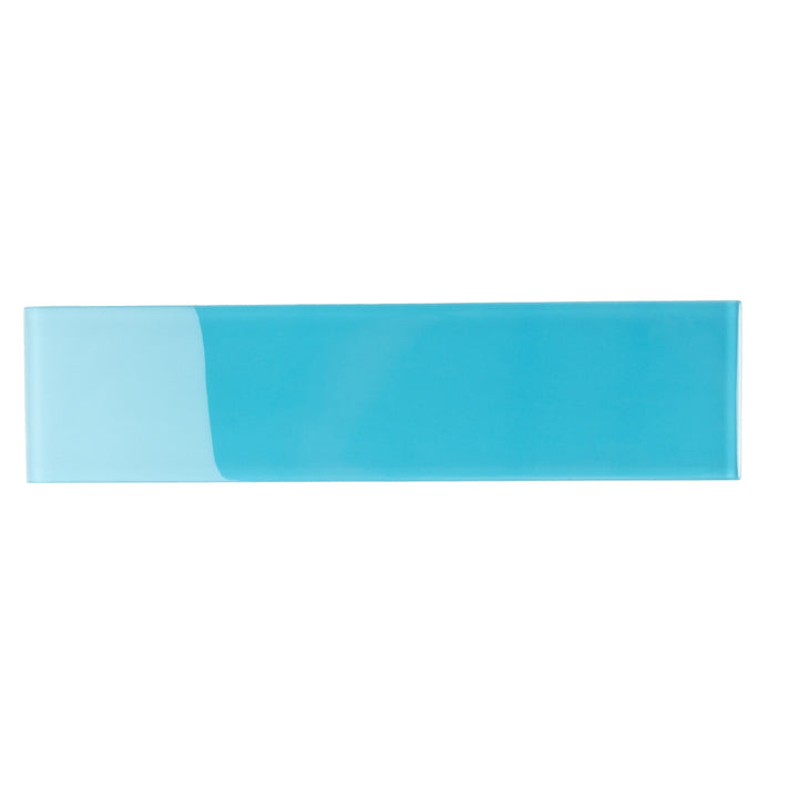 Apollo Tile (Sample) Wall Tile Cerulean Blue 4-in x 6-in Glossy Glass Subway Wall Tile