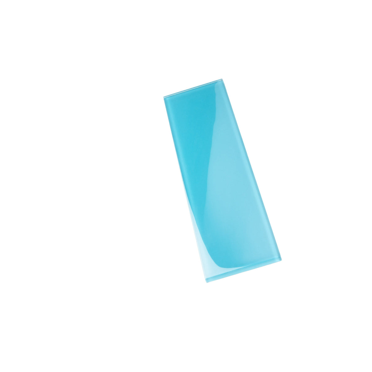 Apollo Tile (Sample) Wall Tile Cerulean Blue 4-in x 6-in Glossy Glass Subway Wall Tile