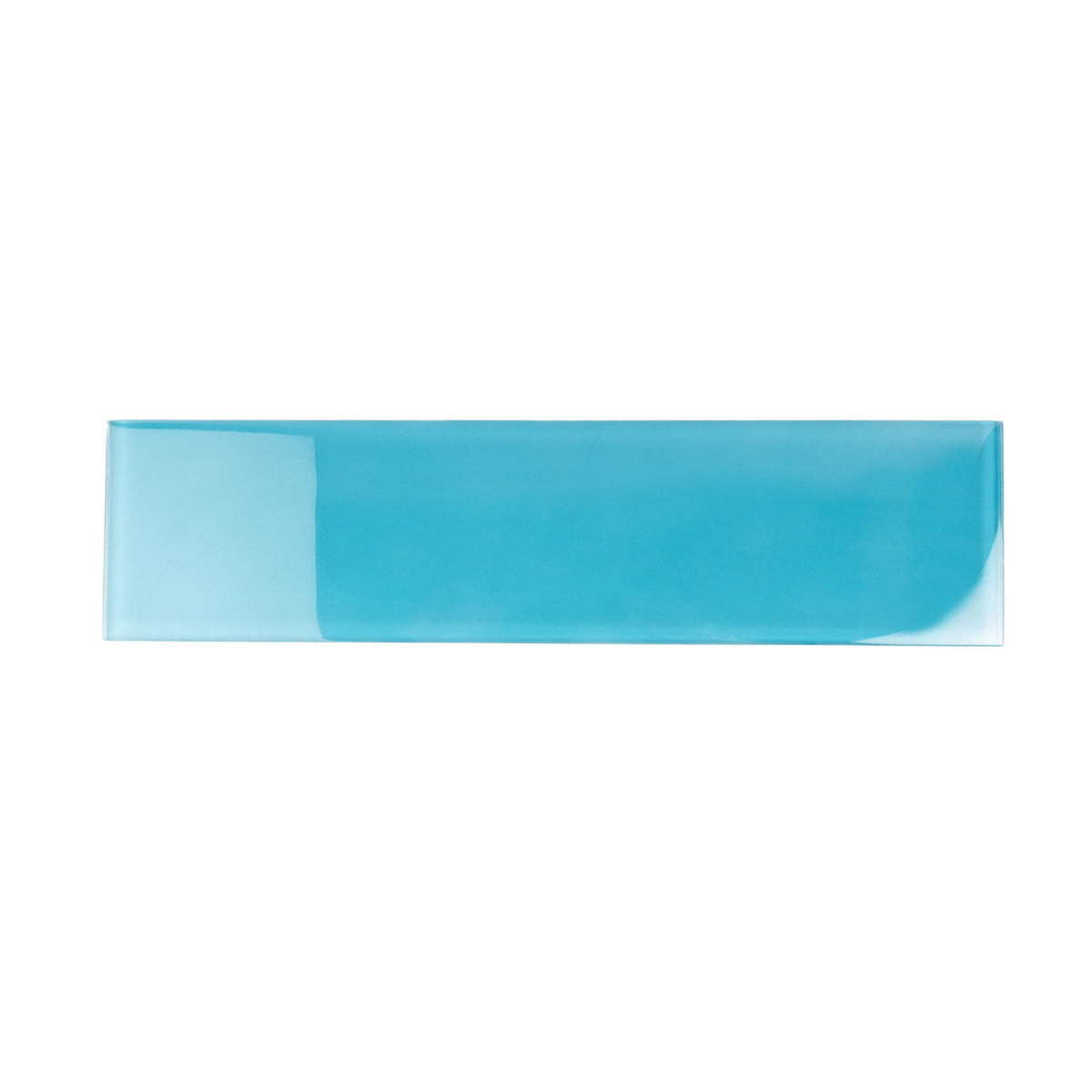 Apollo Tile (Sample) Wall Tile Cerulean Blue 4-in x 6-in Glossy Glass Subway Wall Tile
