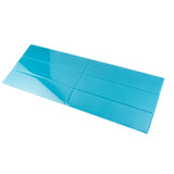 Apollo Tile (Sample) Wall Tile Cerulean Blue 4-in x 6-in Glossy Glass Subway Wall Tile