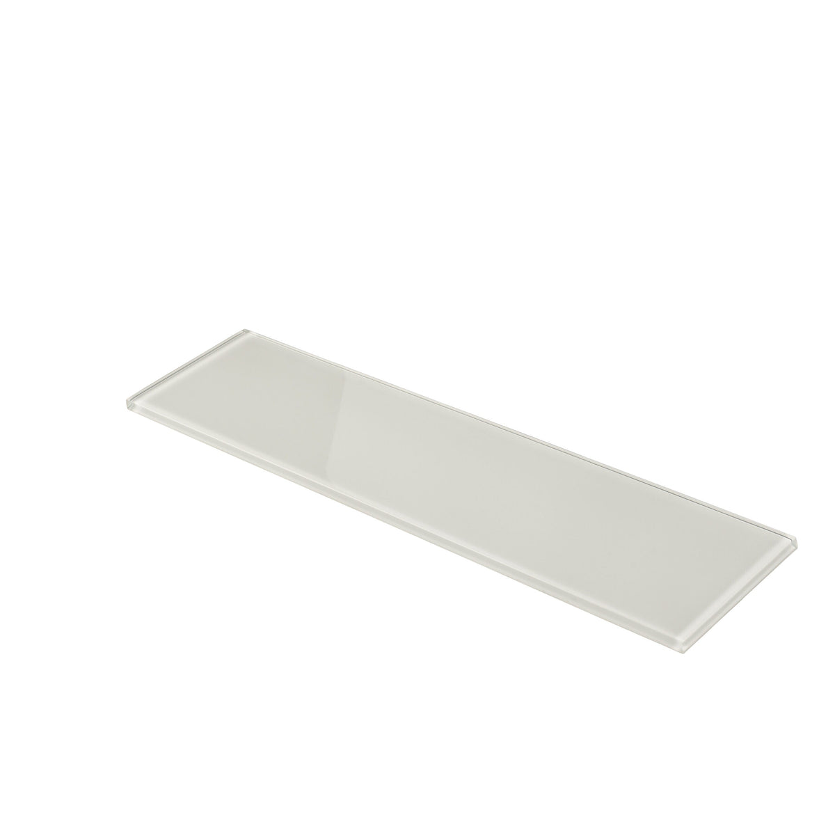 Apollo Tile (Sample) Wall Tile White 4-in x 4-in Glossy Glass Brick Subway Wall Tile