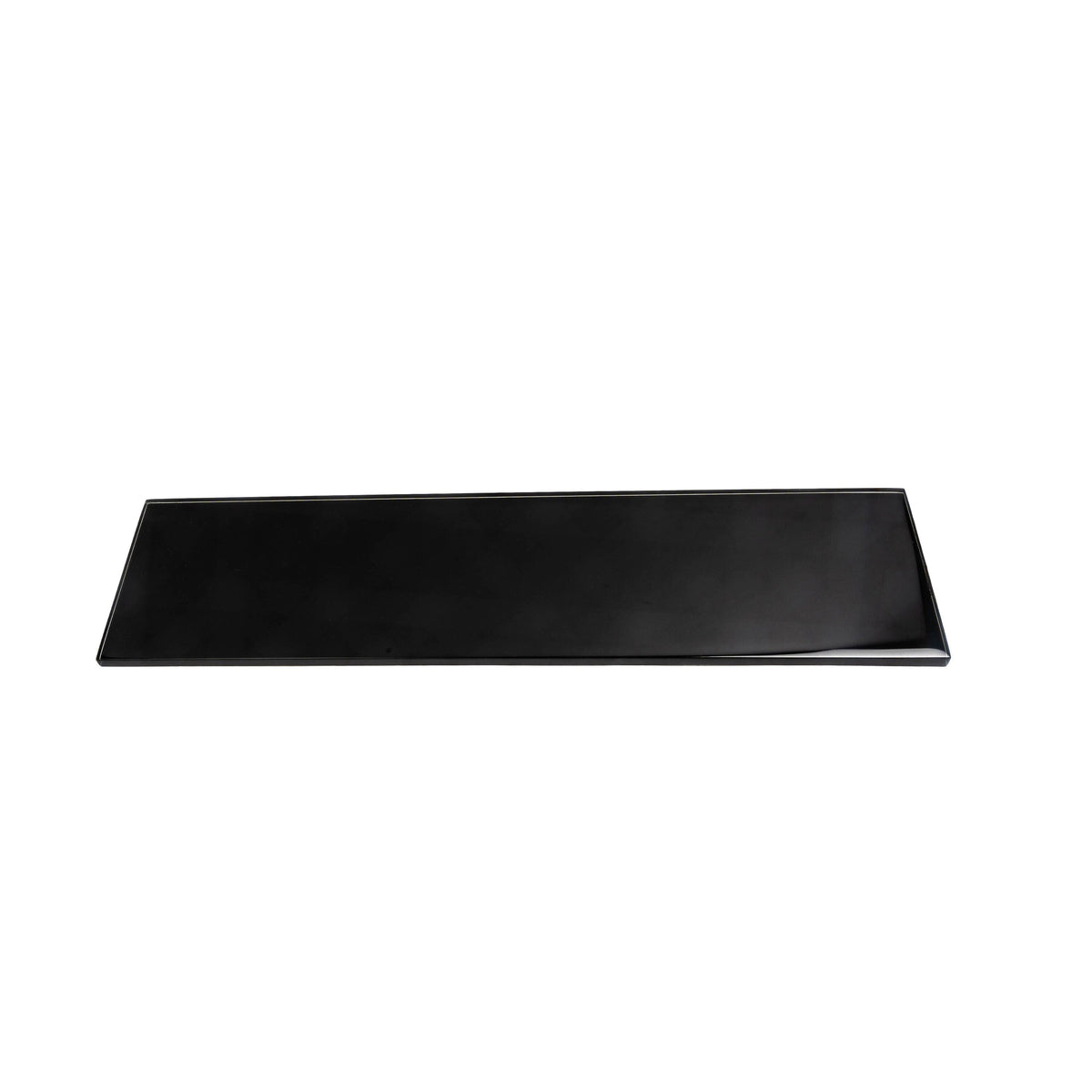 Apollo Tile (Sample) Wall Tile Black 4-in x 4-in Glossy Glass Brick Subway Wall Tile