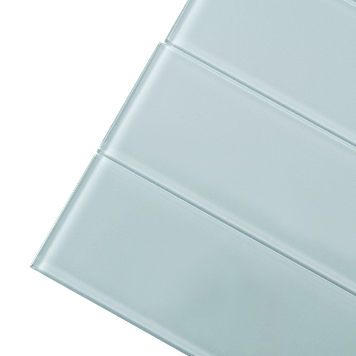 Apollo Tile (Sample) Wall Tile Mink Gray 4-in x 4-in Glossy Glass Brick Subway Wall Tile