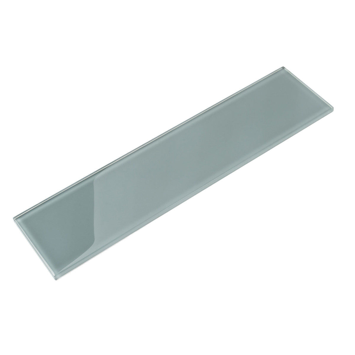 Apollo Tile (Sample) Wall Tile Stone Gray 4-in x 6-in Glossy Glass Subway Wall Tile