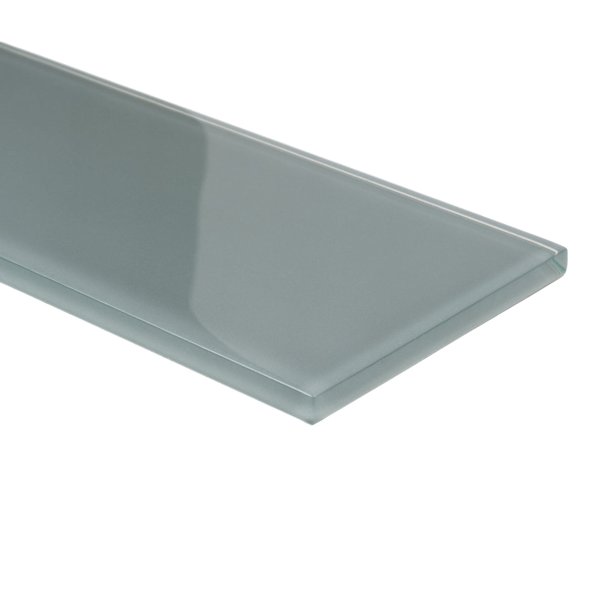 Apollo Tile (Sample) Wall Tile Stone Gray 4-in x 6-in Glossy Glass Subway Wall Tile