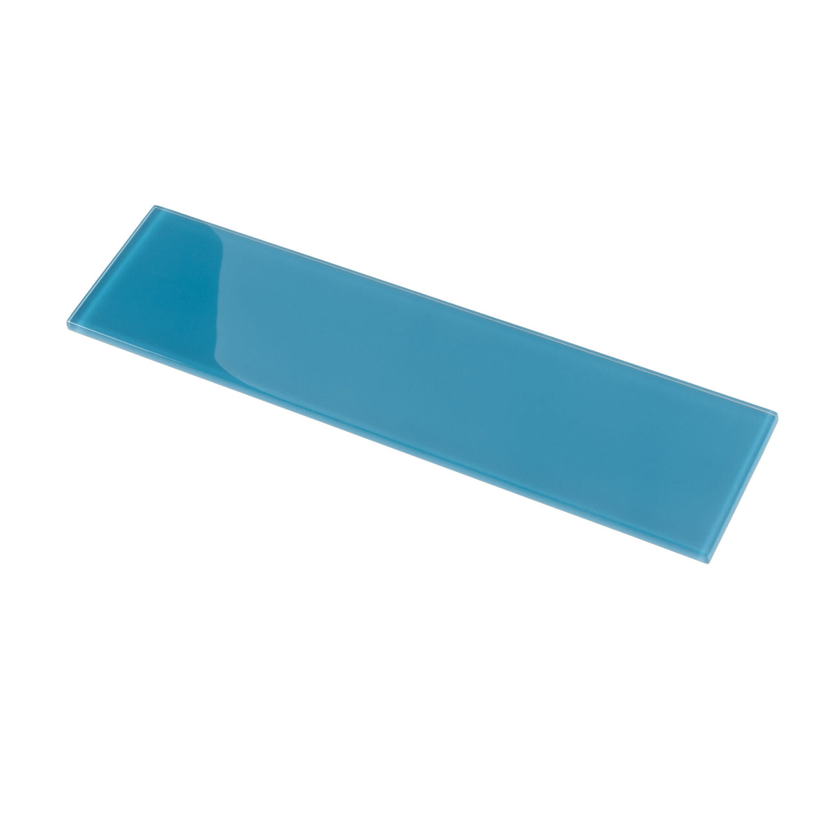 Apollo Tile (Sample) Wall Tile Blue 4-in x 4-in Glossy Glass Brick Subway Wall Tile