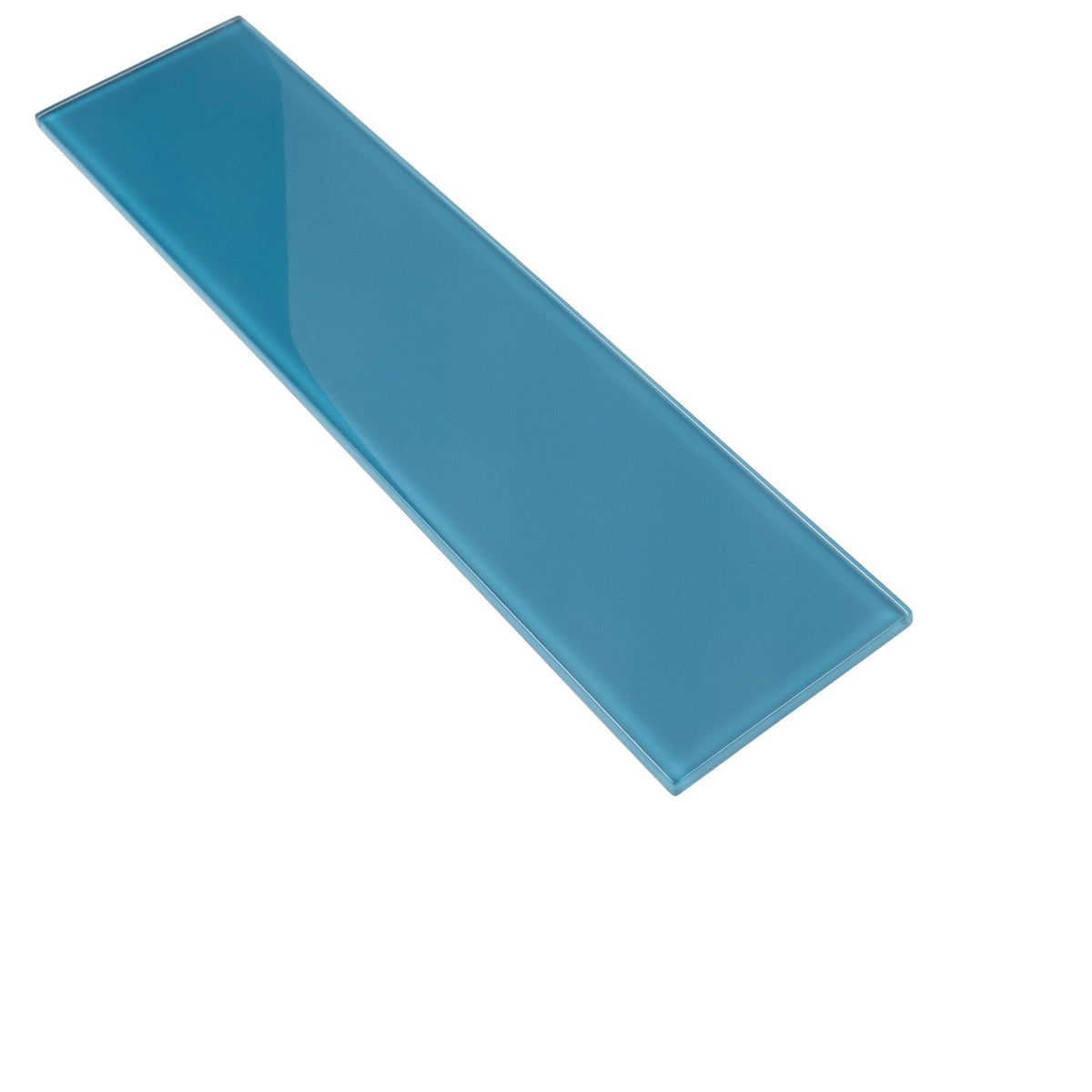 Apollo Tile (Sample) Wall Tile Blue 4-in x 4-in Glossy Glass Brick Subway Wall Tile
