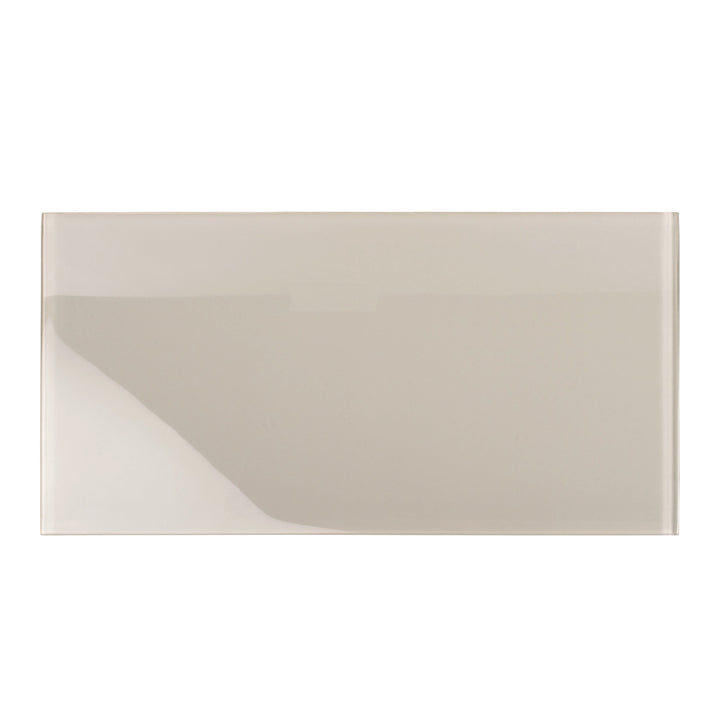 Apollo Tile (Sample) Wall Tile Gray 4-in x 6-in Glossy Glass Subway Wall Tile