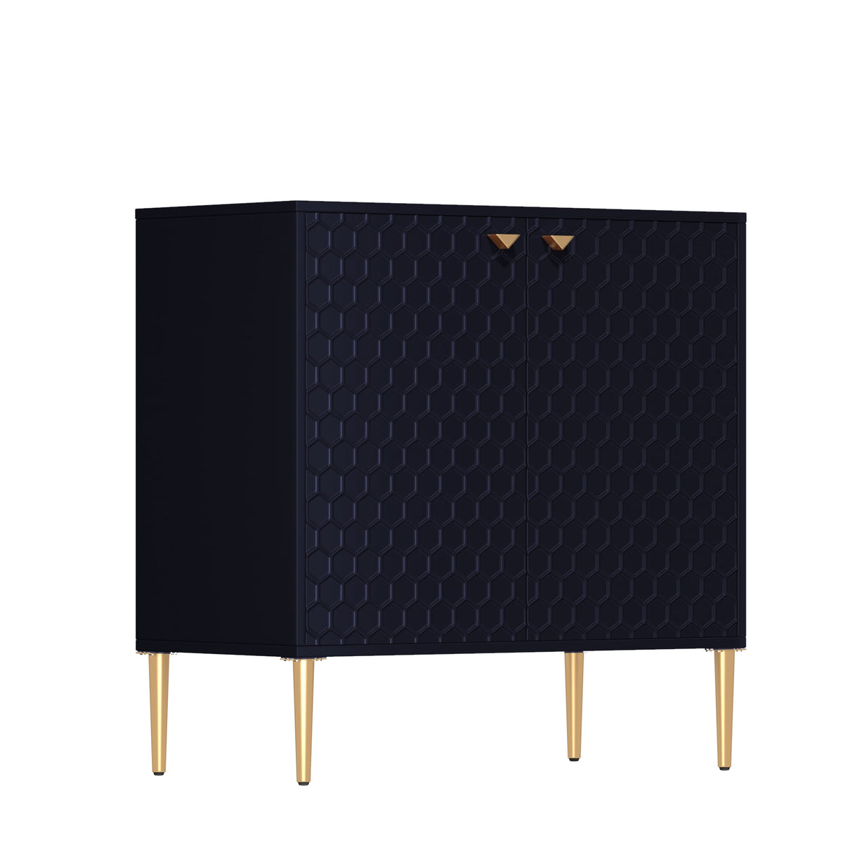 Clihome 2-Door Cabinets 31.5-in W x 32-in H Wood Composite Blue Freestanding Utility Storage Cabinet