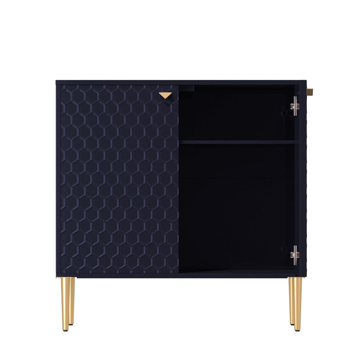 Clihome 2-Door Cabinets 31.5-in W x 32-in H Wood Composite Blue Freestanding Utility Storage Cabinet