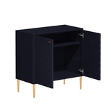 Clihome 2-Door Cabinets 31.5-in W x 32-in H Wood Composite Blue Freestanding Utility Storage Cabinet