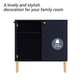 Clihome 2-Door Cabinets 31.5-in W x 32-in H Wood Composite Blue Freestanding Utility Storage Cabinet