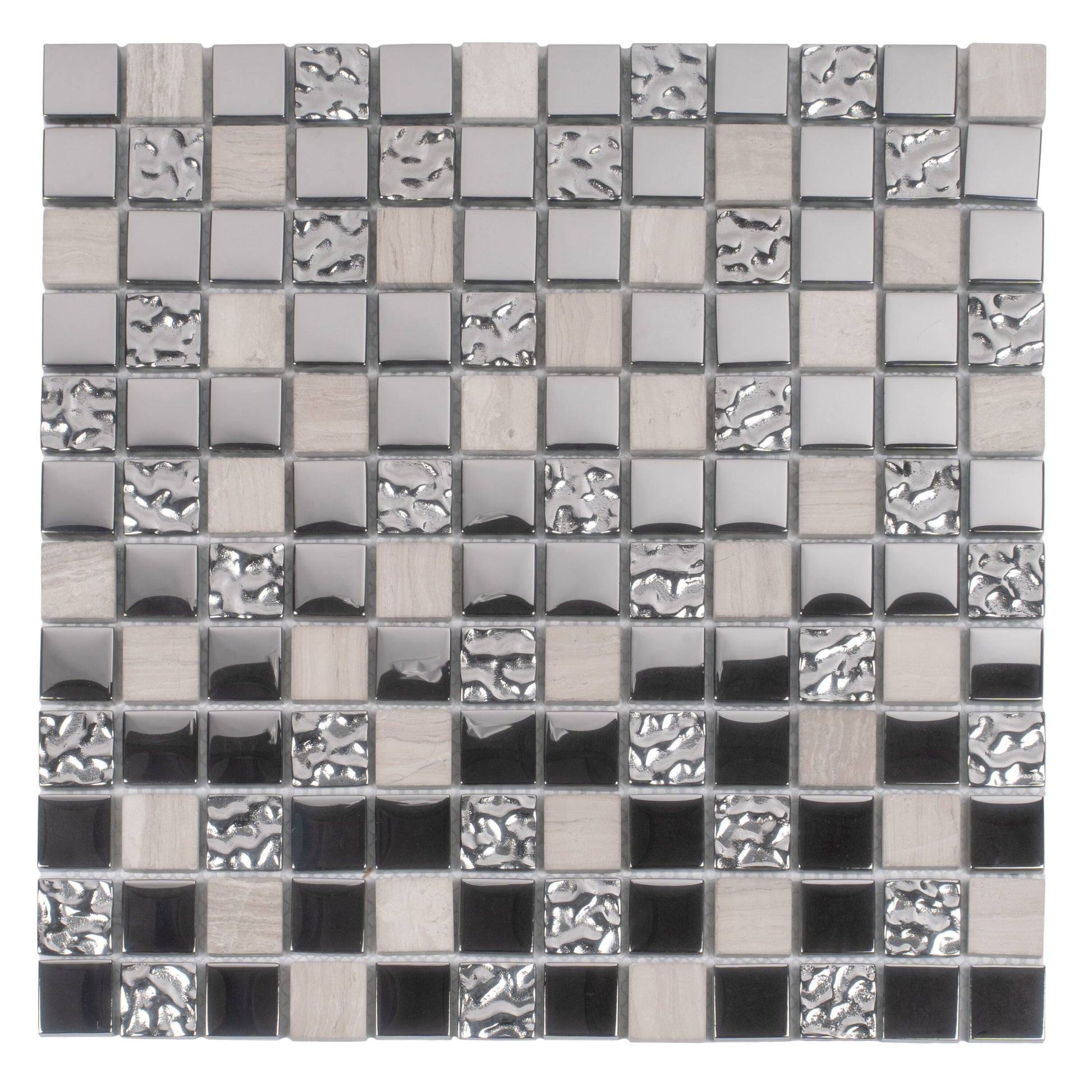 Apollo Tile Elaina Beige and Gray 12-in x 12-in Multi-finish Natural stone Marble Patterned Mosaic Floor and Wall Tile product image