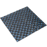 Apollo Tile (Sample) Elaina Blue and Black 4-in x 4-in Glossy Glass Uniform Squares Mosaic Floor and Wall Tile