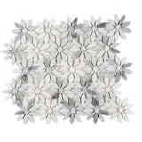 Apollo Tile Athens White 11-in x 12-in Polished Natural Stone Marble Mixed Pattern Marble Look Floor and Wall Tile (4.46-sq. ft/ Carton)