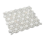Apollo Tile (Sample) Athens White 4-in x 4-in Polished Marble Mixed Pattern Mosaic Wall Tile