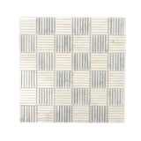 Apollo Tile (Sample) White, Grey 4-in x 4-in Polished Marble Uniform Squares Marble Look Floor and Wall Tile