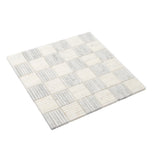 Apollo Tile (Sample) White, Grey 4-in x 4-in Polished Marble Uniform Squares Marble Look Floor and Wall Tile