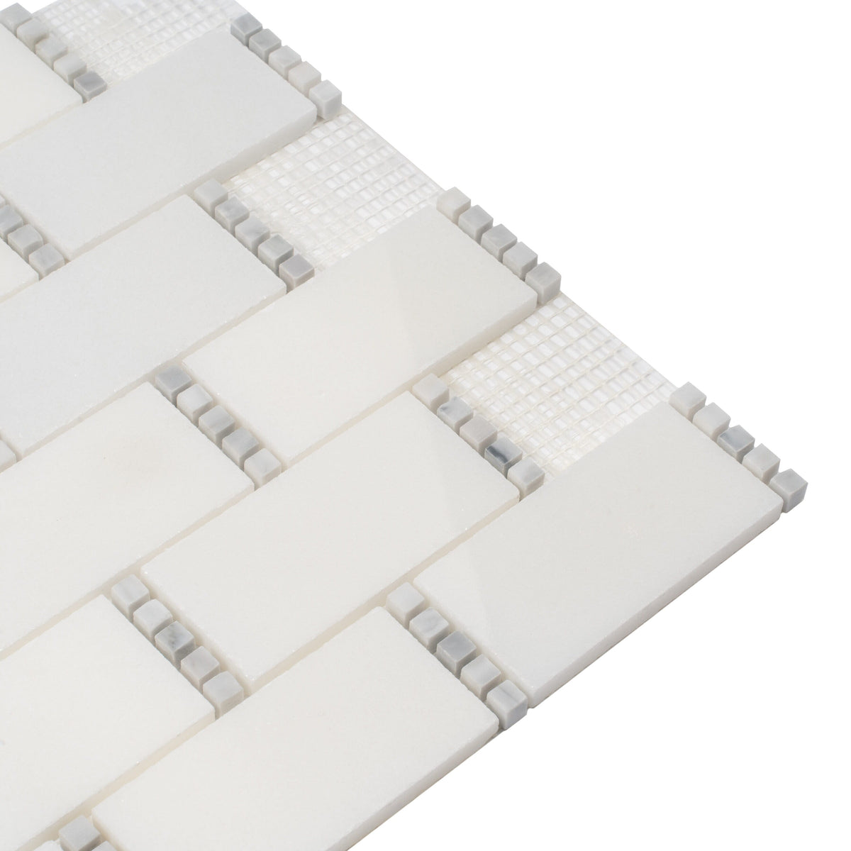 Apollo Tile White 1-1/2-in x 12-in Hand-painted Natural Stone Marble Brick Wall Tile (5.28-sq. ft/ Carton)