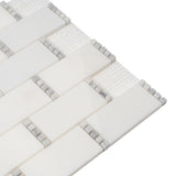 Apollo Tile White 1-1/2-in x 12-in Hand-painted Natural Stone Marble Brick Wall Tile (5.28-sq. ft/ Carton)