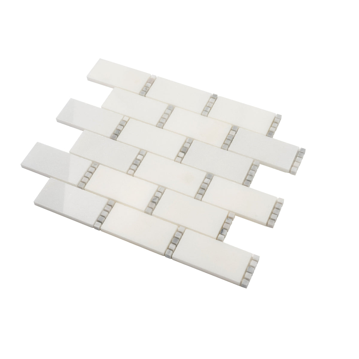 Apollo Tile (Sample) White 4-in x 4-in Multi-finish Marble Brick Floor and Wall Tile