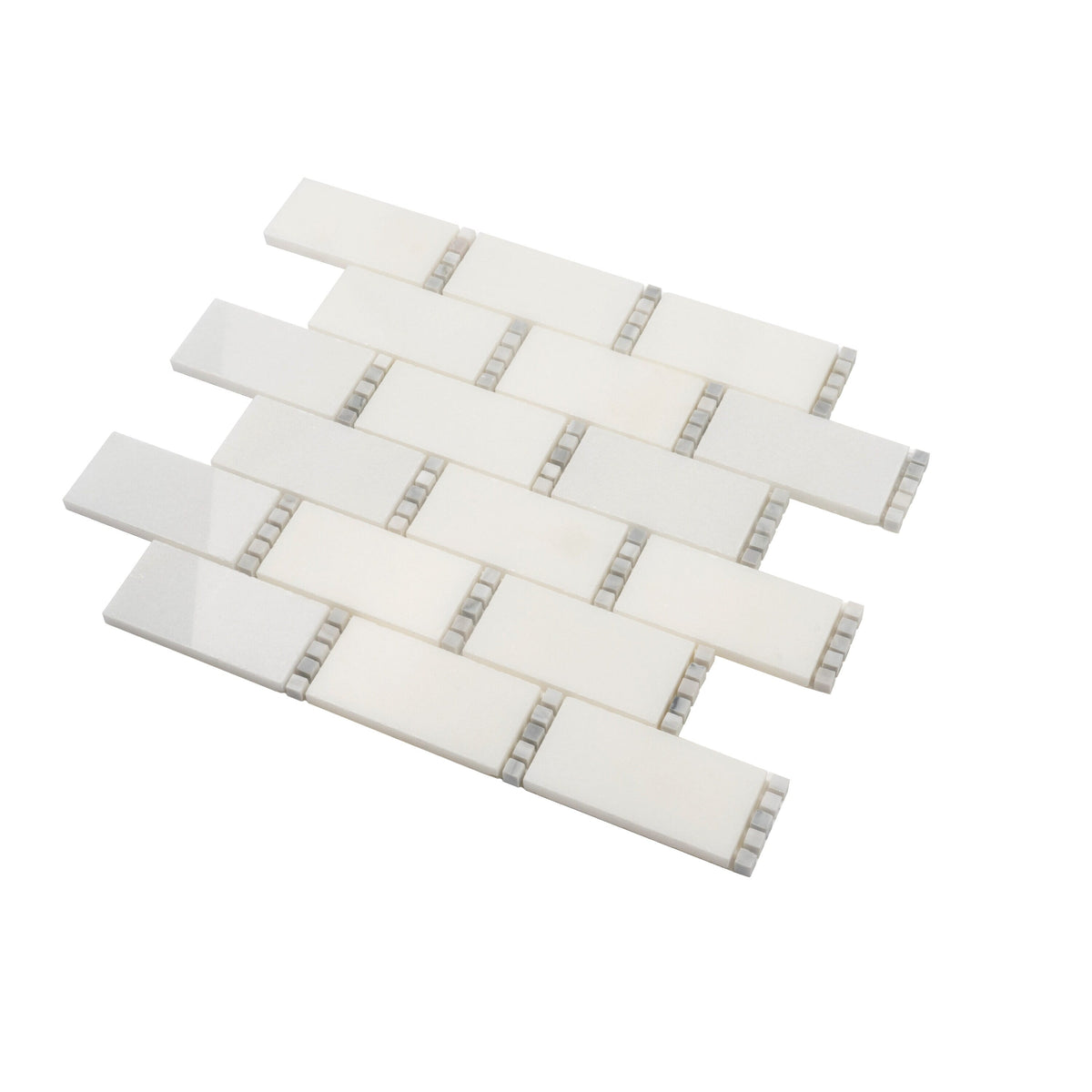 Apollo Tile White 1-1/2-in x 12-in Hand-painted Natural Stone Marble Brick Wall Tile (5.28-sq. ft/ Carton)
