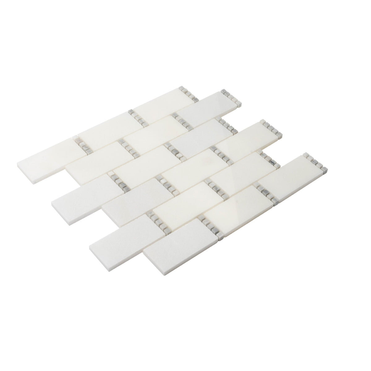 Apollo Tile White 1-1/2-in x 12-in Hand-painted Natural Stone Marble Brick Wall Tile (5.28-sq. ft/ Carton)