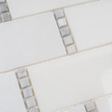 Apollo Tile (Sample) White 4-in x 4-in Multi-finish Marble Brick Floor and Wall Tile