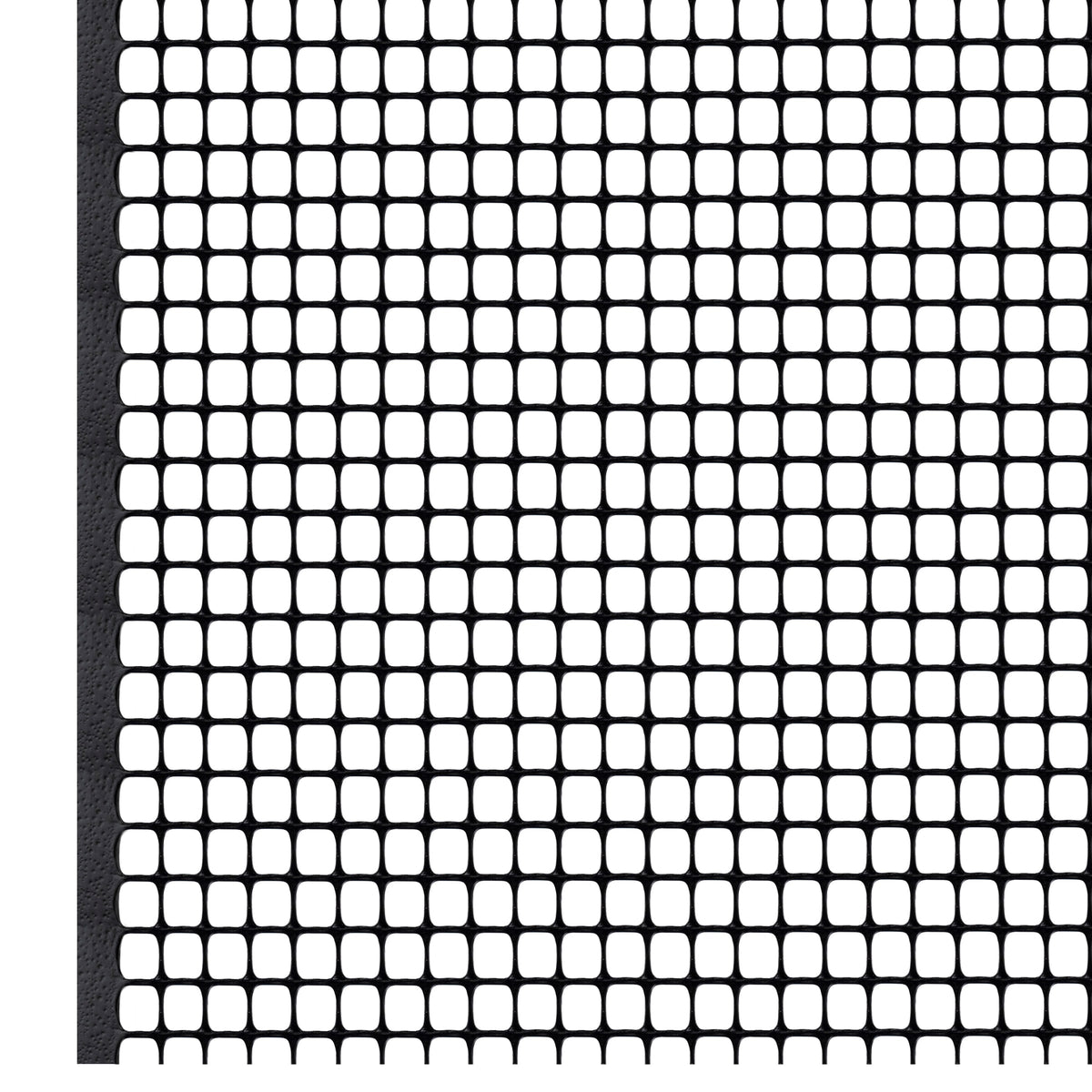 BOEN 15-ft 7-Gauge Black Plastic Extruded Mesh Rolled Fencing