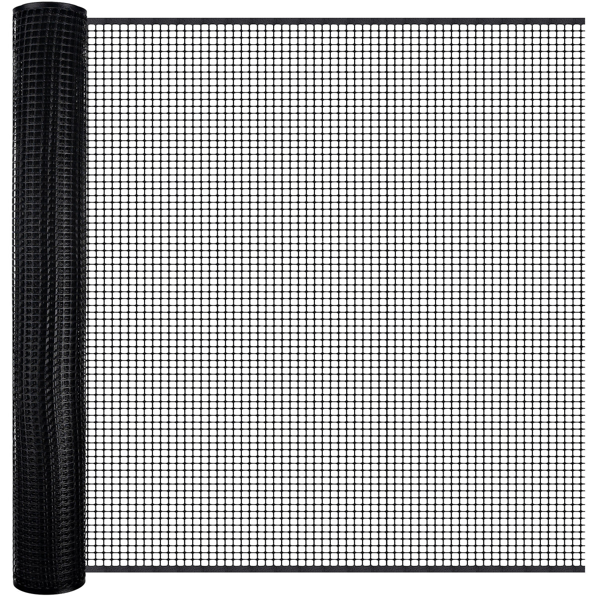 BOEN 25-ft x 3-ft 7-Gauge Black Plastic Extruded Mesh Rolled Fencing