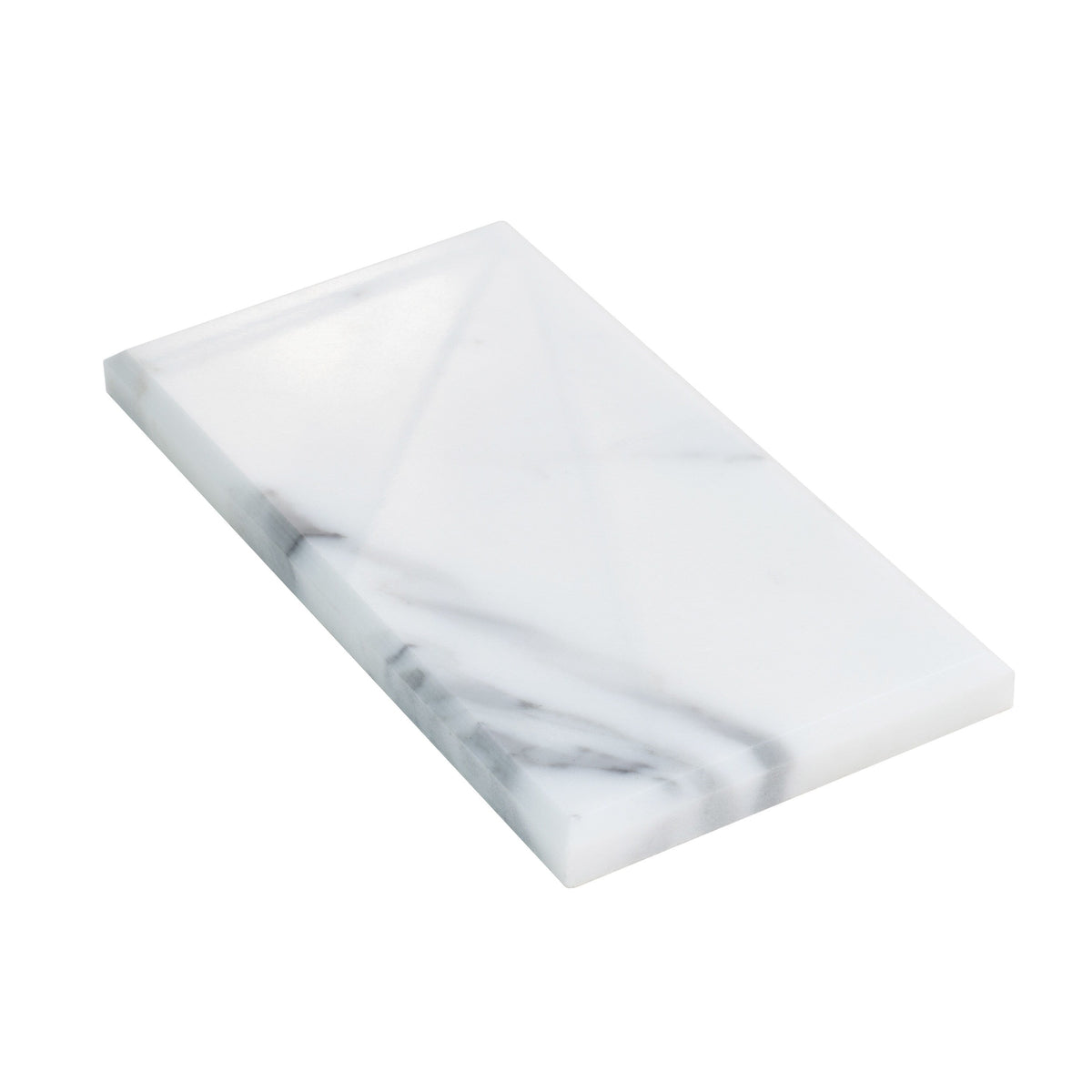 Apollo Tile (Sample) Wall Tile White 4-in x 4-in Polished Marble Subway Floor and Wall Tile