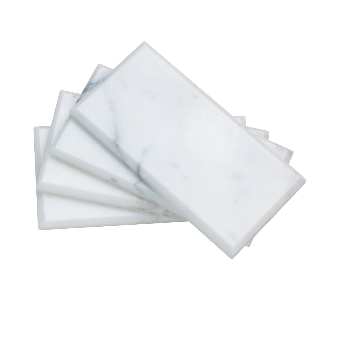 Apollo Tile (Sample) Wall Tile White 4-in x 4-in Polished Marble Subway Floor and Wall Tile