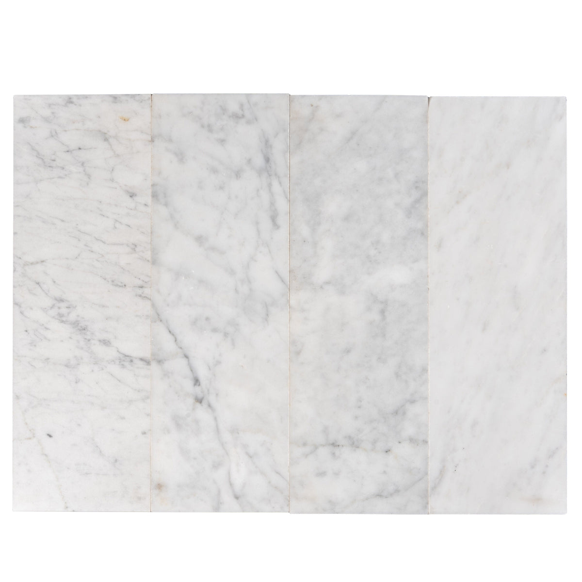 Apollo Tile (Sample) White 4-in x 4-in Natural Glass/Metal/Stone Marble Look Floor and Wall Tile