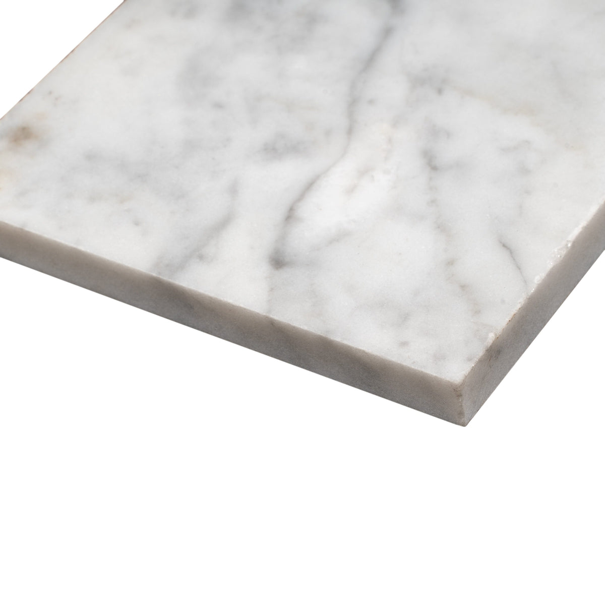 Apollo Tile (Sample) White 4-in x 4-in Natural Glass/Metal/Stone Marble Look Floor and Wall Tile