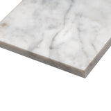 Apollo Tile (Sample) White 4-in x 4-in Natural Glass/Metal/Stone Marble Look Floor and Wall Tile