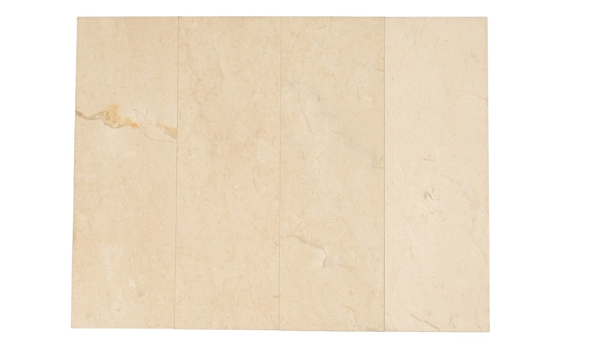 Apollo Tile (Sample) Floor and Wall Tile Cream 4-in x 4-in Honed Marble Subway Floor and Wall Tile