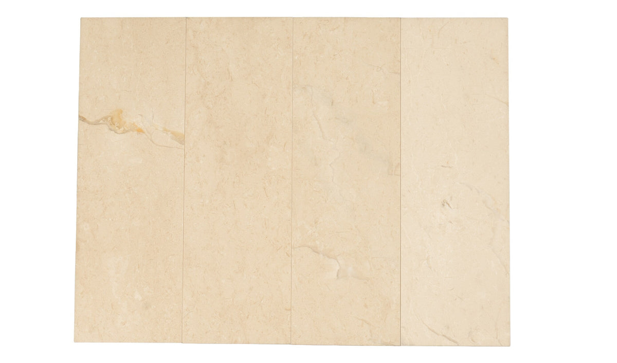 Apollo Tile Grandis Cream 4-in x 12-in Honed Natural Stone Marble Subway Floor and Wall Tile (5-sq. ft/ Carton)