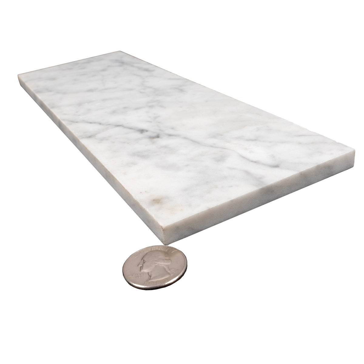 Apollo Tile (Sample) White 4-in x 4-in Natural Glass/Metal/Stone Marble Look Floor and Wall Tile