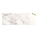 Apollo Tile (Sample) White, Grey 4-in x 12-in Honed Marble Floor and Wall Tile