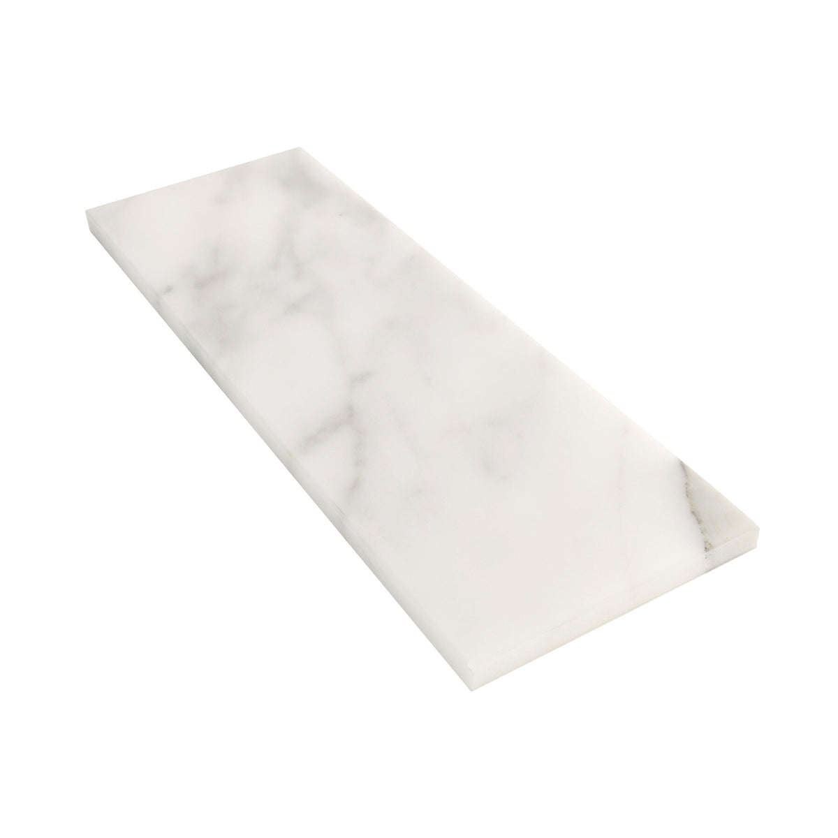 Apollo Tile (Sample) White, Grey 4-in x 12-in Honed Marble Floor and Wall Tile